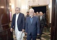 interior minister mohsin naqvi walks alongside his iranian counterpart eskandar momeni ahead of talks in tehran photo courtesy x