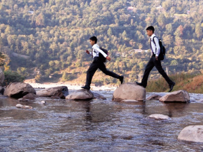 for want of a bridge many tread on rocks