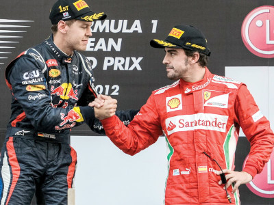 alonso surrenders lead to vettel