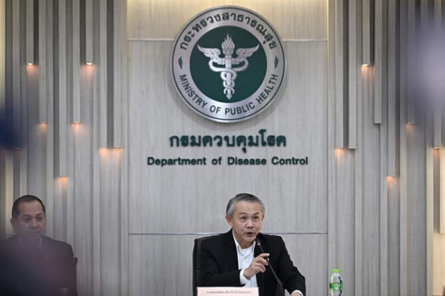 head of thailand s department of disease control said the patient had transited in a middle eastern country before flying on to thailand photo afp