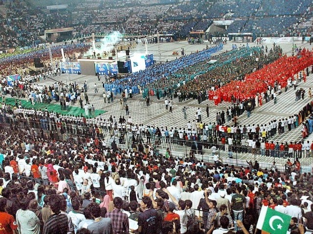 Around 44,200 participants set a new world record for singing the national anthem simultaneously. PHOTO: APP