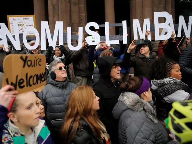 demonstrators spell out quot no muslim ban quot during the quot boston protest against muslim ban and anti immigration orders quot to protest us president donald trump 039 s executive order travel ban in boston massachusetts photo reuters demonstrators spell out quot no muslim ban quot during the quot boston protest against muslim ban and anti immigration orders quot to protest us president donald trump 039 s executive order travel ban in boston massachusetts photo reuters