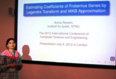 physics pakistani recognised for presentation on frobenius method