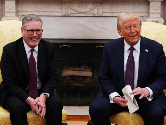 uk prime minister sir keir starmer hands an invitation from king charles iii for a second state visit to us president donald trump at the white house in washington dc us on february 27 2025 photo reuters uk prime minister sir keir starmer hands an invitation from king charles iii for a second state visit to us president donald trump at the white house in washington dc us on february 27 2025 photo reuters