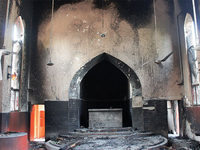 religious harmony christian leaders pardon mardan church arsonists