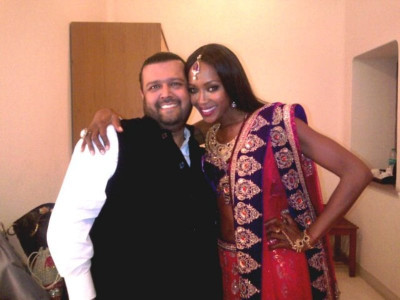 naomi wears lehenga choli for party
