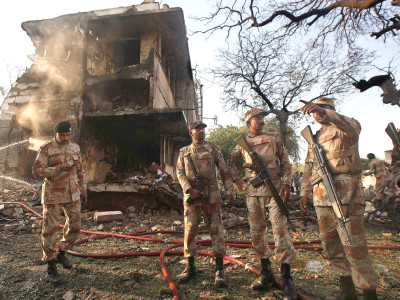 karachi rangers complex blast kills 3 soldiers