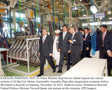 al haj faw motors inaugurates automobile assembly line