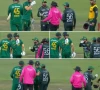 watch rizwan klaasen engage in heated argument during second odi watch rizwan klaasen engage in heated argument during second odi