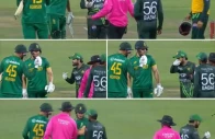 watch rizwan klaasen engage in heated argument during second odi