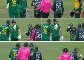 watch rizwan klaasen engage in heated argument during second odi watch rizwan klaasen engage in heated argument during second odi