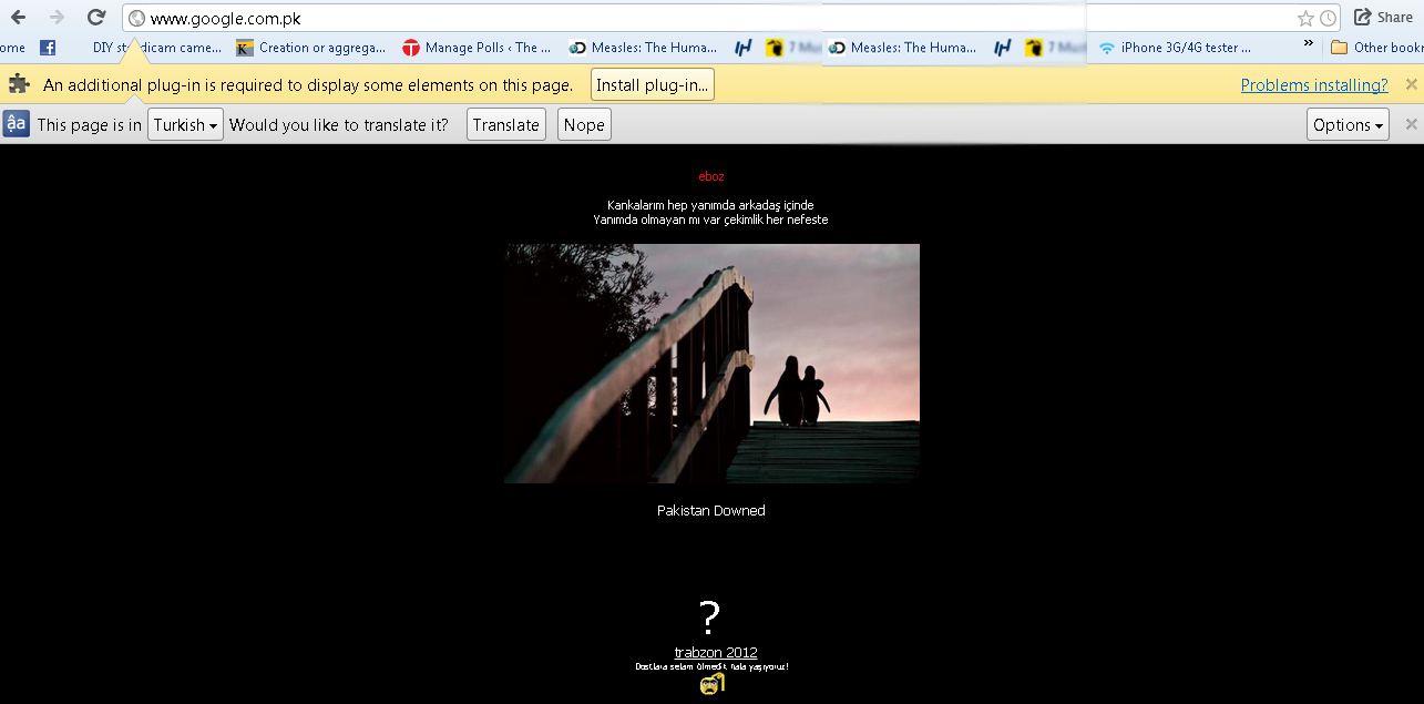 turkish hackers deface google pakistan s webpage