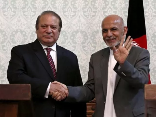 afghan president ashraf ghani r shakes hands with pakistani prime minister nawaz sharif after a news conference in kabul may 12 2015 photo reuters afghan president ashraf ghani r shakes hands with pakistani prime minister nawaz sharif after a news conference in kabul may 12 2015 photo reuters