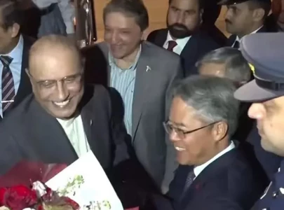 president zardari arrives in china