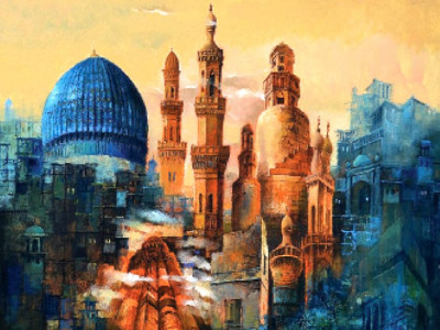 changing interests showcasing calligraphy and architecture together