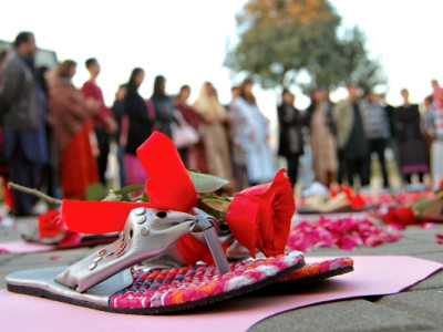 violence against women global movement kicks off with shoe memorial ceremony