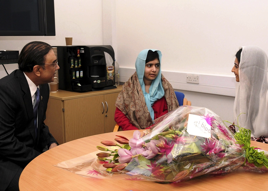 special visit zardari lifts malala s spirits with tribute visit