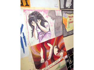 art and speeches focus on gender based violence