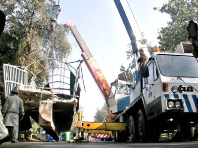 road rules pu pedestrian bridge knocked down by truck