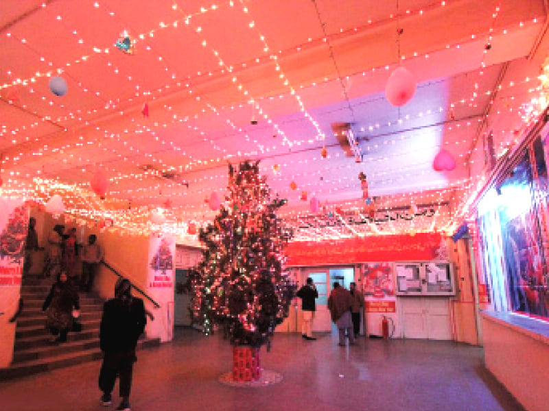 holy family hospital decorated in connection with christmas celebrations photo online