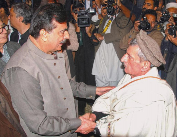 former prime minister yousaf raza gilani meets ghulam ahmed bilour in a condolence visit to the bilour house photo muhammad iqbal express former prime minister yousaf raza gilani meets ghulam ahmed bilour in a condolence visit to the bilour house photo muhammad iqbal express