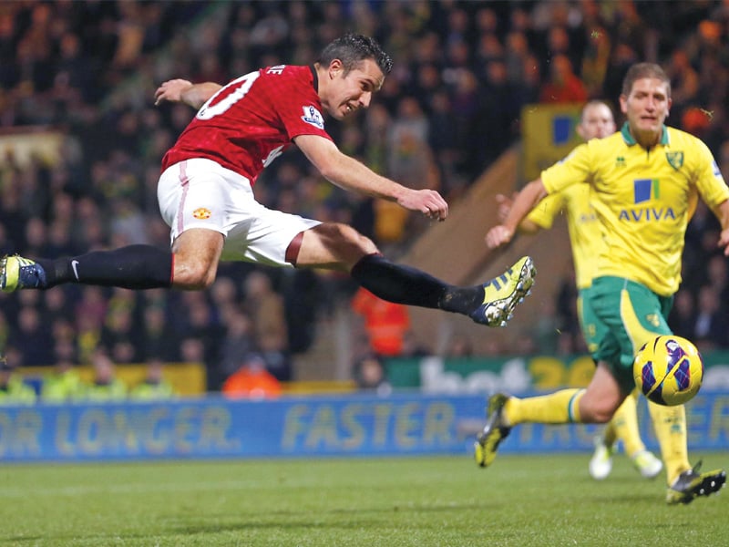 van persie s haul of 15 goals has fired united four points clear of champions manchester city heading into the hectic christmas programme photo file reuters