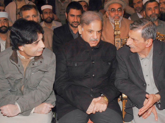chaudhry nisar and shahbaz sharif express their condolences with ghulam ahmad bilour at his residence photo inp chaudhry nisar and shahbaz sharif express their condolences with ghulam ahmad bilour at his residence photo inp
