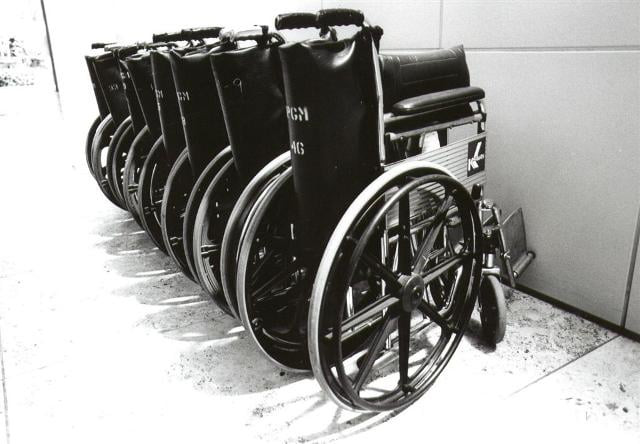 the wheelchairs that the girls use were provided by a local philanthropist after the 2005 earthquake