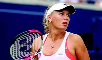 tennis wozniacki bundles out of brisbane