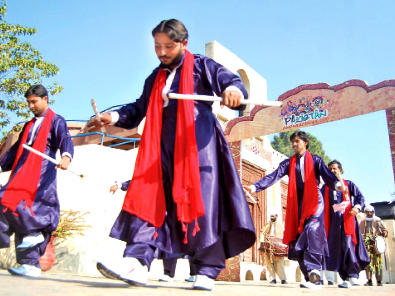 traditional dances in colourful dresses were also performed to keep the visitors entertained photo muhammad javaid express