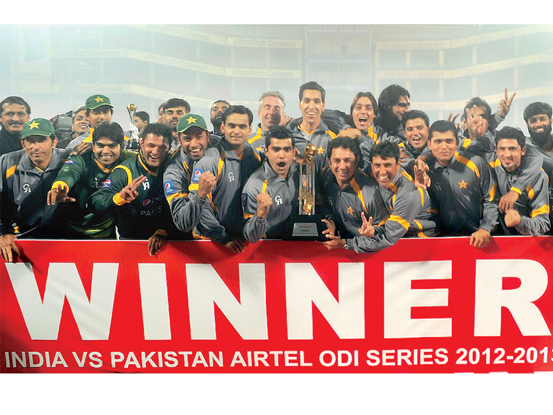 despite losing the third one day international odi against india by 10 runs in new delhi on sunday pakistan managed to seal their victory in the series photo bcci