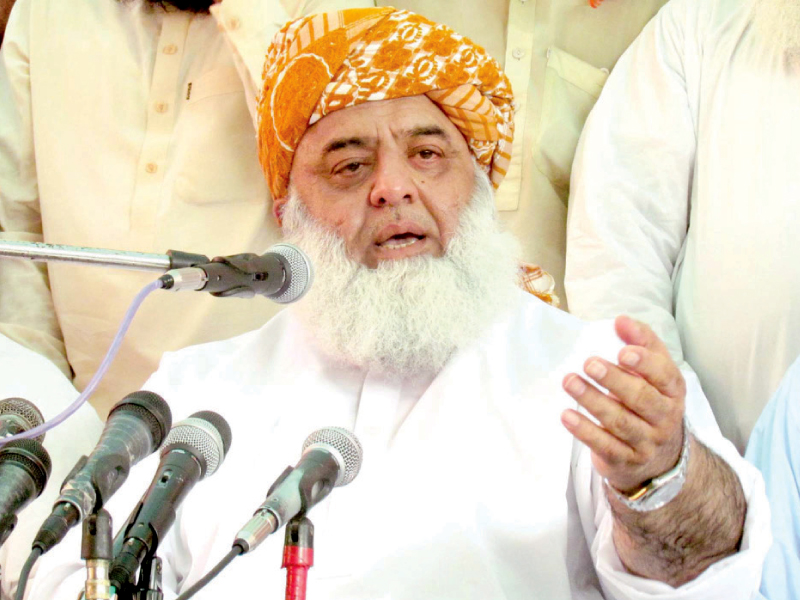 jui f chief urges government to find solution to terrorism through talks photo ppi file