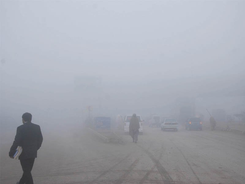 thick fog and similar conditions are predicted for four more days in peshawar charsadda nowshera mardan kohat bannu di khan and hazara photo sameer raziq express