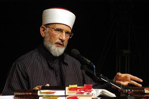 this file photo shows minhajul quran international chief tahirul qadri addressing a gathering