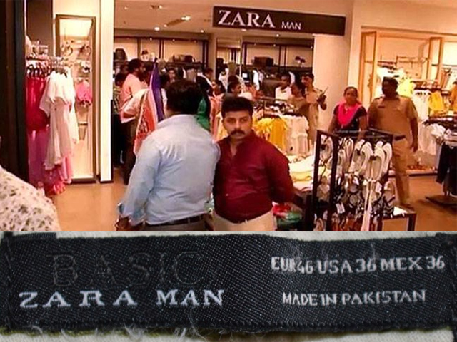 raj thackeray s mns members went to a zara outlet in mumbai and stomped on clothes that were made in pakistan