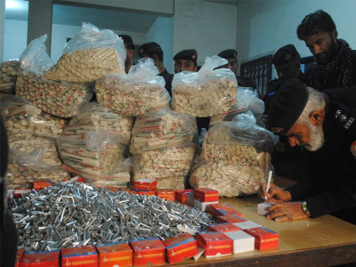police recover huge cache of arms explosives buried in quetta police recover huge cache of arms explosives buried in quetta
