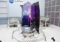 the nancy grace roman space telescope is displayed at nasa s goddard space flight center in greenbelt maryland photo afp