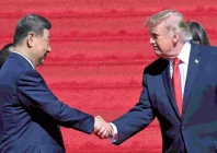 us president donald trump shakes hands with china s president xi jinping after a visit to the national archives in washington dc photo afp
