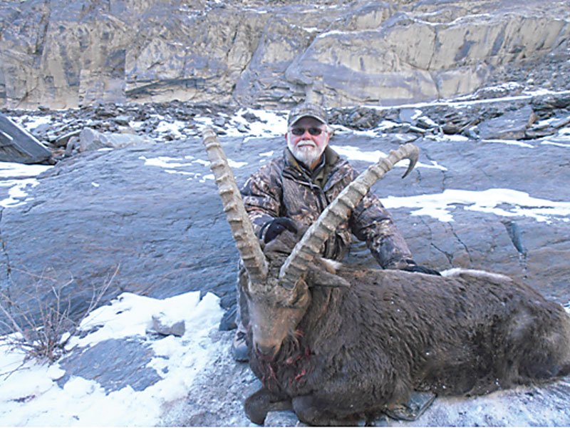 jerry otis bush spent four days in gojal valley where he shot an ibex with 40 inch horns photo rahman posh