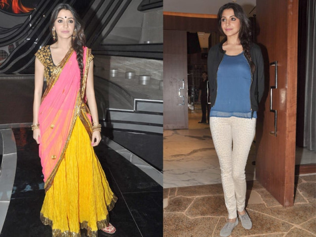 anushka sharma tries both casual and traditional looks let 039 s evaluate which look she got right anushka sharma tries both casual and traditional looks let 039 s evaluate which look she got right