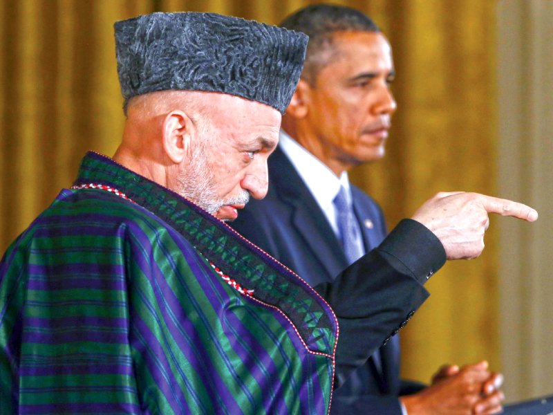 afghan president hamid karzai and us president barack obama face a joint news conference in the east room of the white house in washington photo reuters