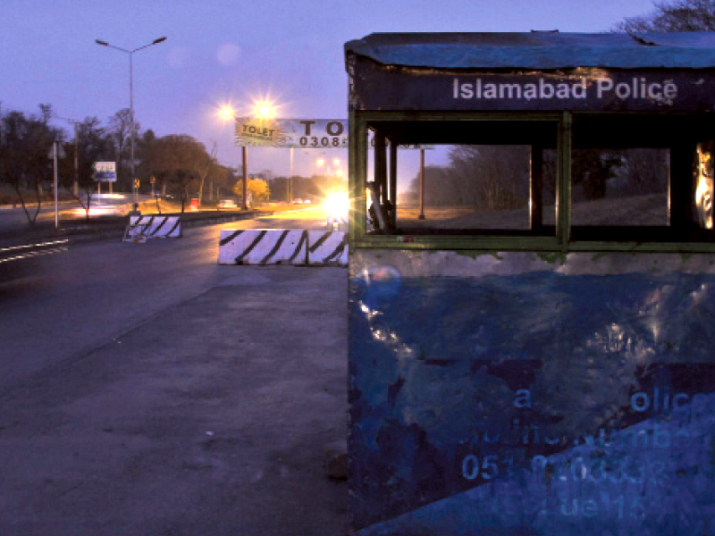 the police pickets in the capital remained unmanned until wednesday night photo muhammad javaid express