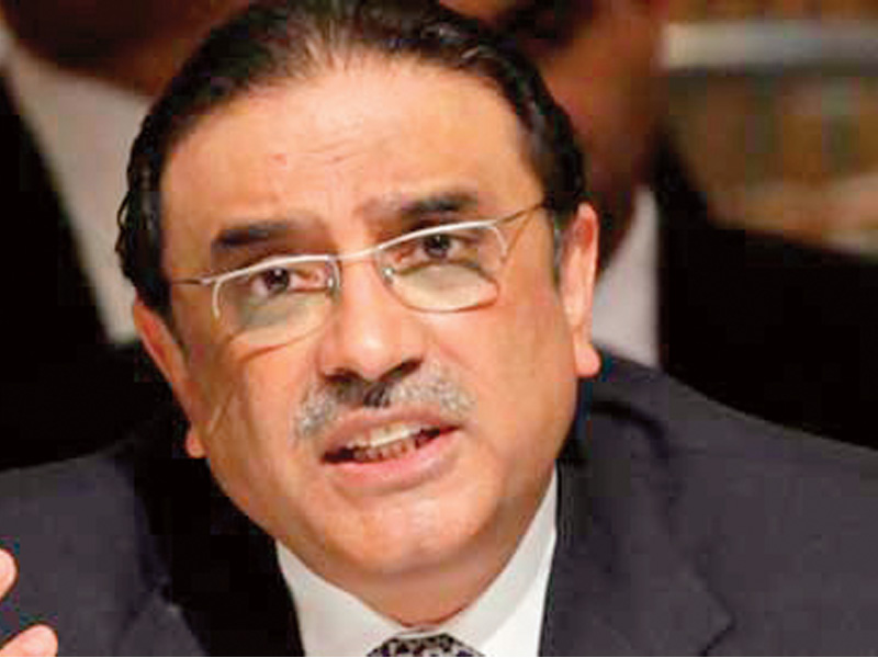 file photo of president asif ali zardari who is expected to discuss key developments including governor rule in balochistan photo file