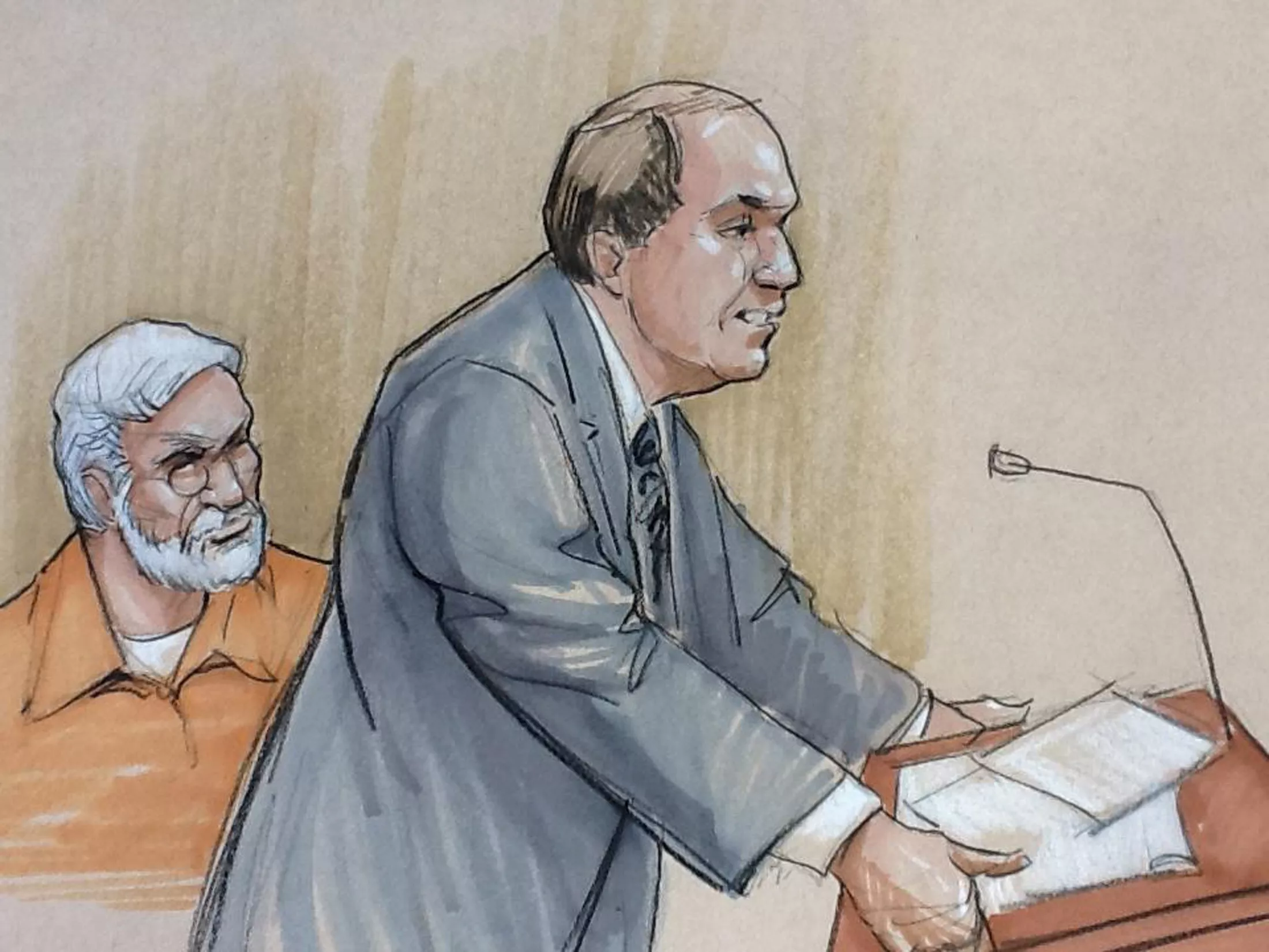 a courtroom artist 039 s sketch shows tahawwur rana l looking on with his lawyer patrick blegen during a sentencing hearing in federal court in chicago illinois january 17 2013 photo reuters a courtroom artist 039 s sketch shows tahawwur rana l looking on with his lawyer patrick blegen during a sentencing hearing in federal court in chicago illinois january 17 2013 photo reuters