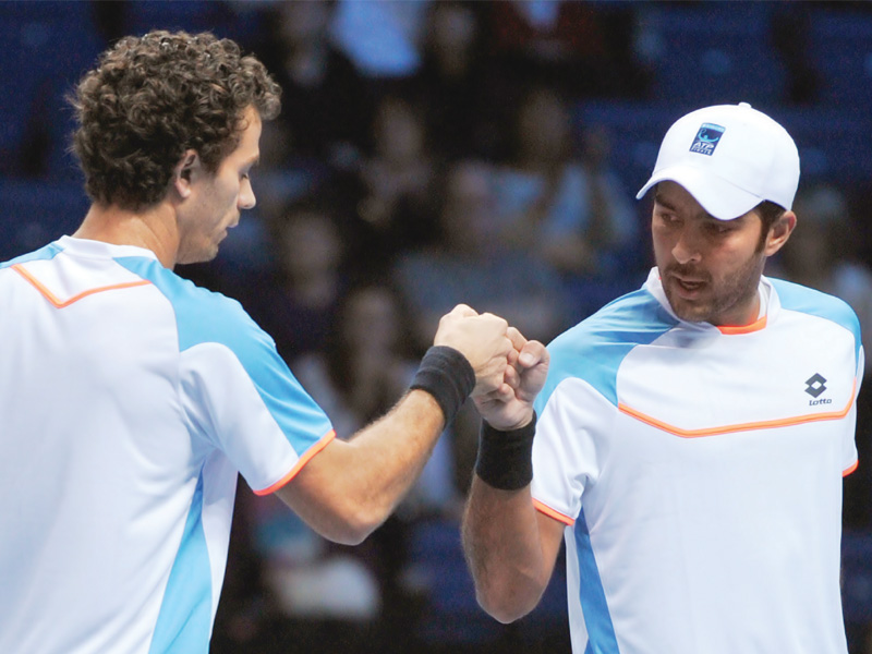 aisam and rojer have progressed to the third round of the australian open in the men s doubles event photo file afp