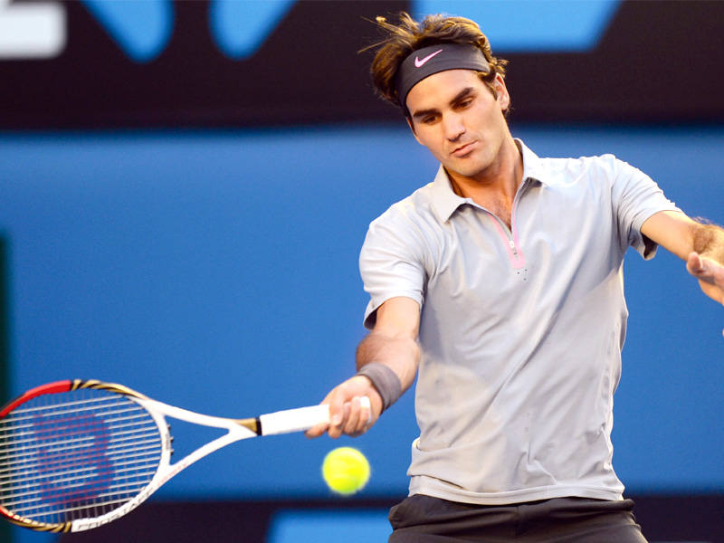 federer who is bidding for his fifth australian open crown booked his spot in the fourth round with an easy straight sets victory over local hope tomic yesterday photo afp