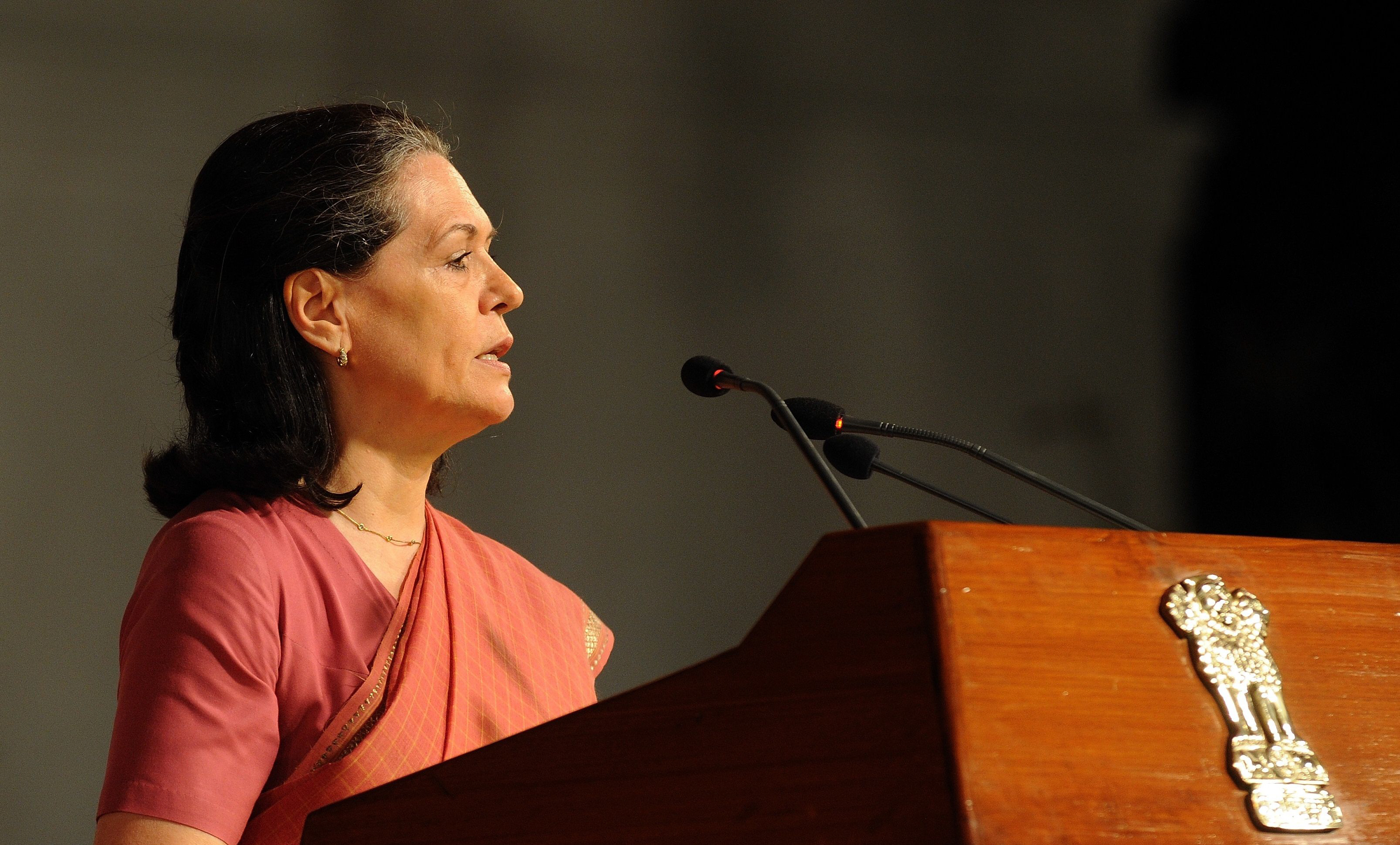 this may 22 2011 file photo shows united progressive alliance upa government chairperson sonia gandhi delivering her speech during a ceremony on the completion of two years of upa government in new delhi photo afp file