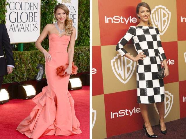 miss fantastic four stole our heart with this salmon hue gown she wore at the 2013 golden globes miss fantastic four stole our heart with this salmon hue gown she wore at the 2013 golden globes