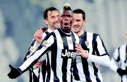football pogba at the double for juve