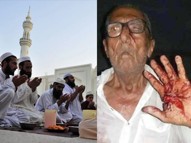last year an 80 year old hindu man was beaten up brutally by a policeman for eating rice 40 minutes before iftar time last year an 80 year old hindu man was beaten up brutally by a policeman for eating rice 40 minutes before iftar time